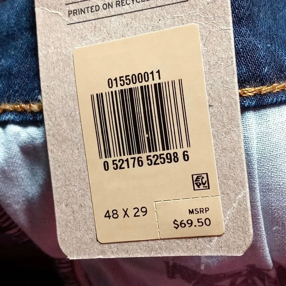 NWT Levis 550 Jeans Size 48x29 Relaxed Tapered Mid Rise Stretch Denim